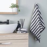 Argos Habitat Grey Stripe Hand Towel 90cm x 50cm- Buy online at McGrocer