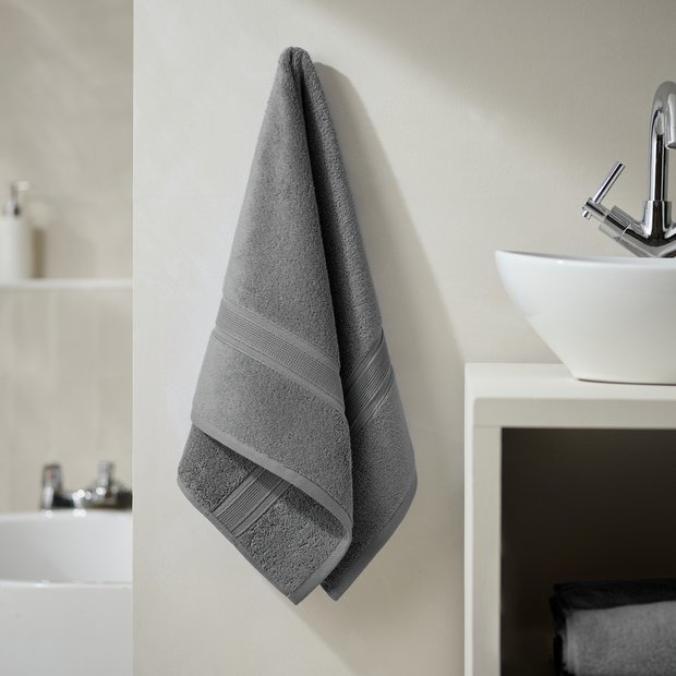 Habitat Supersoft hand towel Slate 90x50cm (British brand)