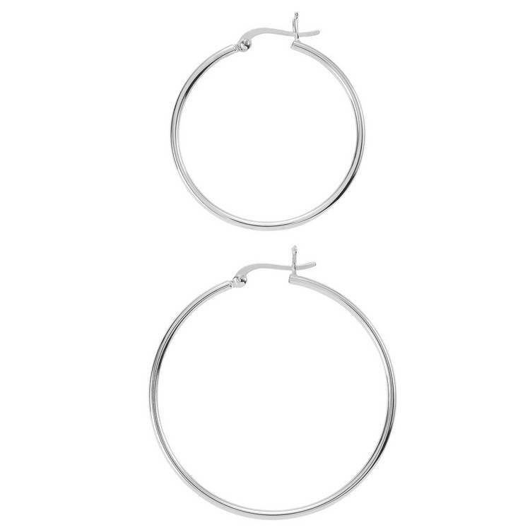 Revere hoop earrings set of 2 45mm, imported from the UK
