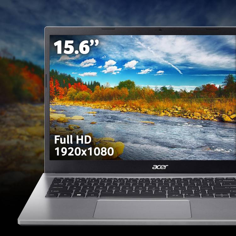 Acer Aspire Go 15 laptop silver 15.6in Ryzen 7 16GB 512GB, UK version