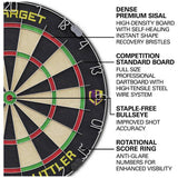 Target Luke Littler dartboard cabinet set with brass darts - British product