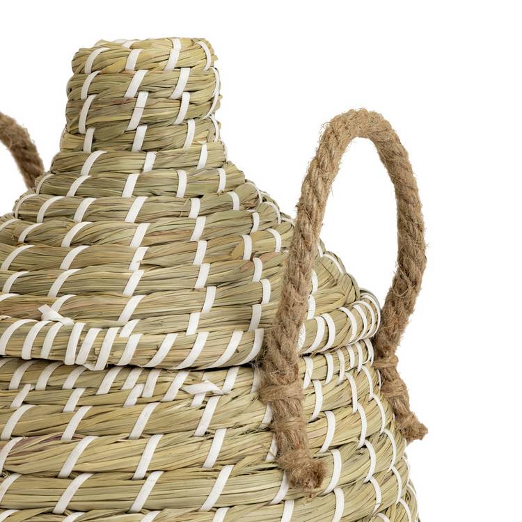 Habitat seagrass lidded round storage baskets natural (British brand)