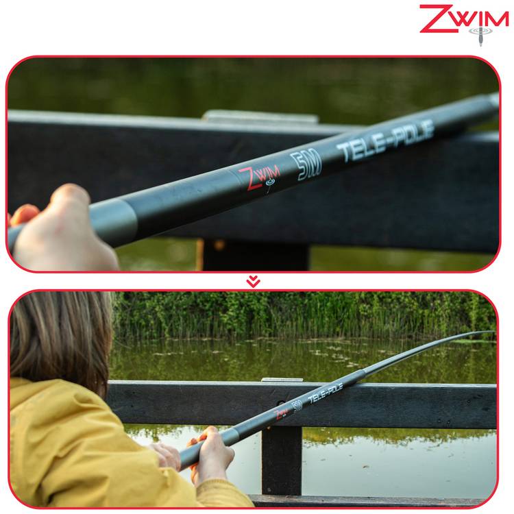 Zwim 5m telescopic fishing whip - British product