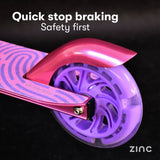 Zinc Identity light up foldable scooter pink (British brand)