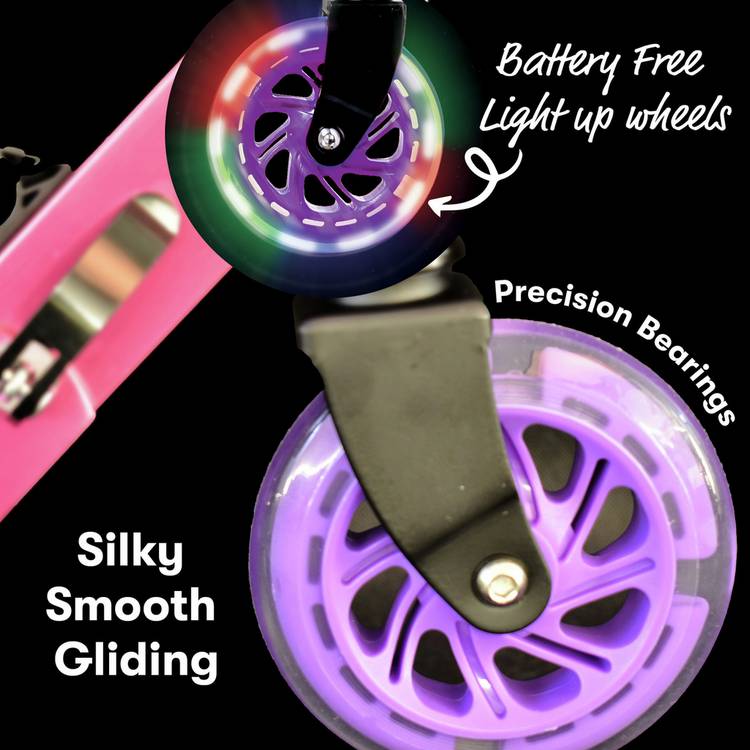 Zinc Identity light up foldable scooter pink (British brand)