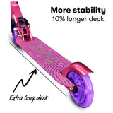 Zinc Identity light up foldable scooter pink (British brand)