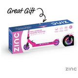 Zinc Identity light up foldable scooter pink (British brand)