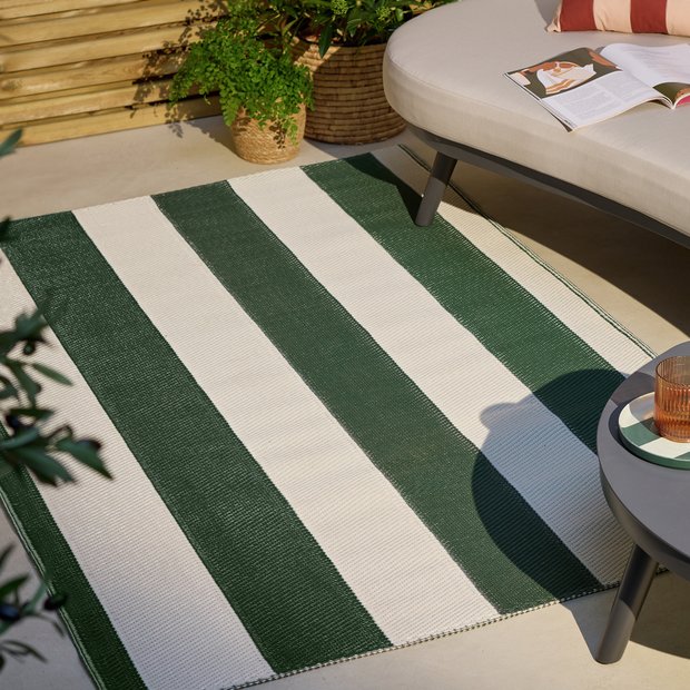 Habitat stripe outdoor rug 120x180cm - British product