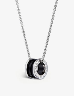 Bulgari Save the Children black ceramic pendant necklace sterling silver (British brand)