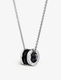 Bulgari Save the Children black ceramic pendant necklace sterling silver (British brand)