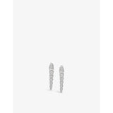 Bulgari Serpenti earrings in 18kt white gold with pavé diamonds (British brand)