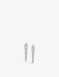 Bulgari Serpenti earrings in 18kt white gold with pavé diamonds (British brand)