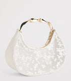 Simkhai Nixi embroidered mesh clutch bag, imported from the UK