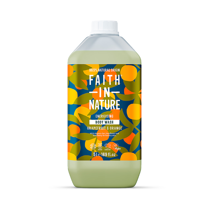 Faith In Nature Grapefruit Orange body wash 5L - British product