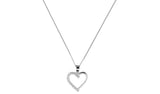 Argos Revere 9ct White Gold Heart Pendant Necklace, 18in- Buy online at McGrocer