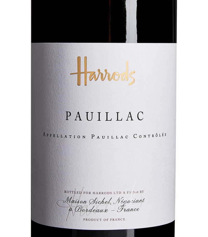Harrods Pauillac red wine 75cl, UK version