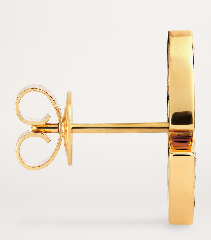 Emily P. Wheeler yellow gold sapphire stud earrings - British product