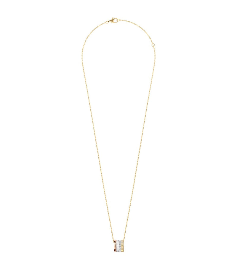 Boucheron Quatre White Edition mixed gold diamond necklace, imported from the UK