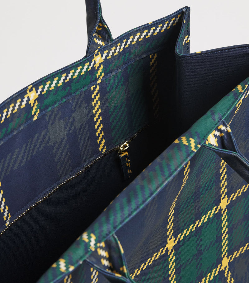 Harrods tartan zipped tote bag, UK version
