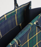 Harrods tartan zipped tote bag, UK version