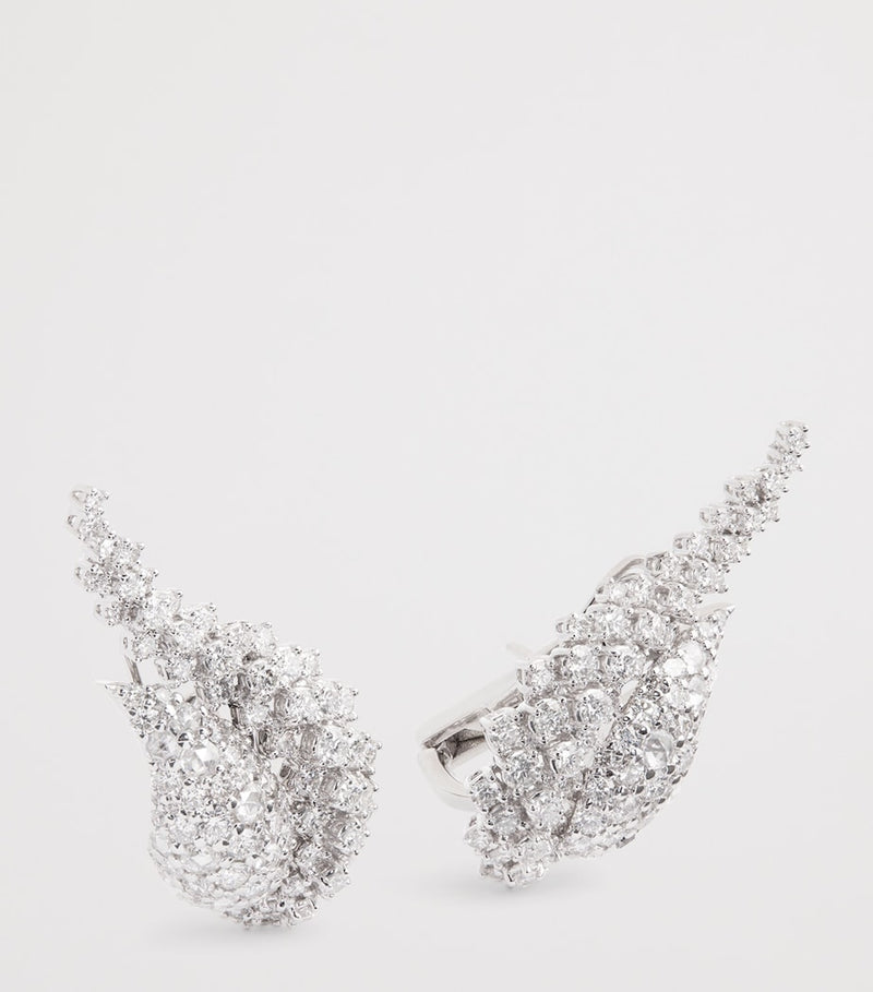 YEPREM white gold diamond stud earrings (British brand)