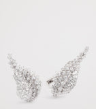 YEPREM white gold diamond stud earrings (British brand)