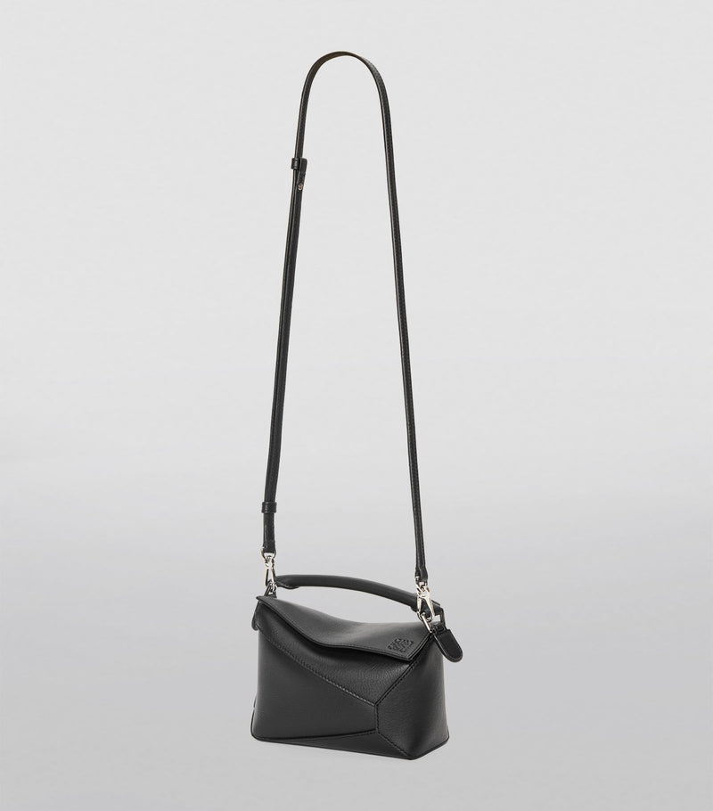 LOEWE mini Puzzle Edge top-handle bag in calfskin, imported from the UK