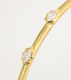 Jade Trau small yellow gold diamond bangle - British product