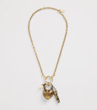 Chloé Victorian charm brass necklace - British product