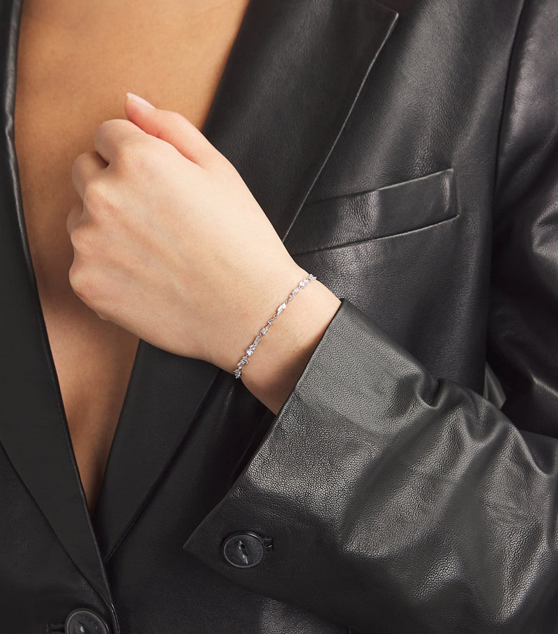Suzanne Kalan white gold diamond sparkler bracelet (British brand)