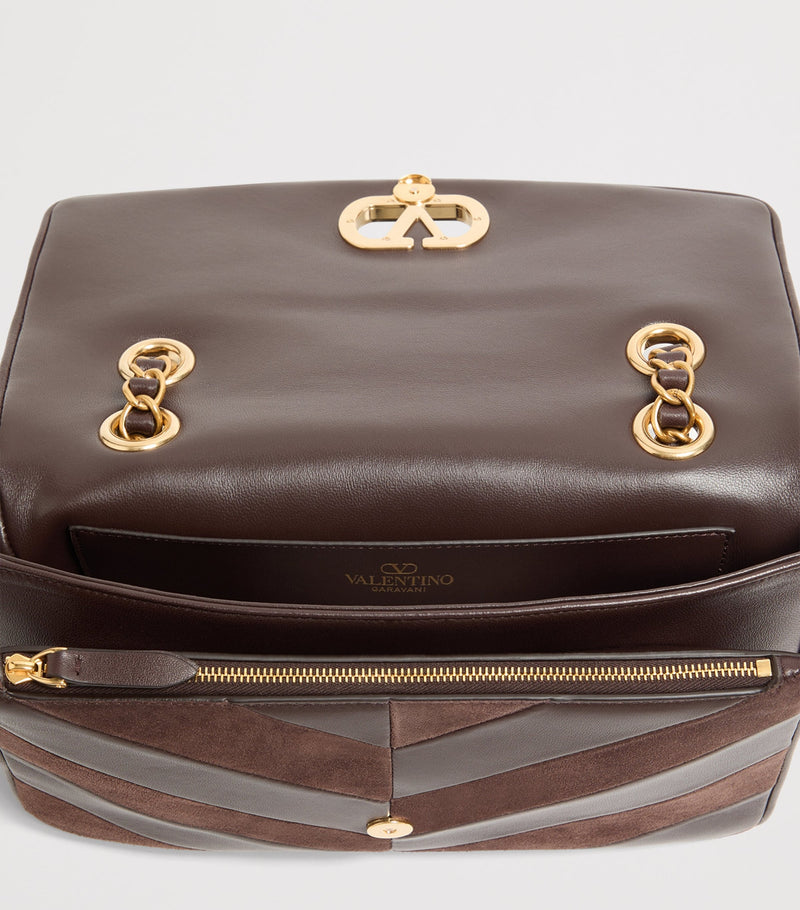 Valentino Garavani lambskin chevron shoulder bag medium, UK version