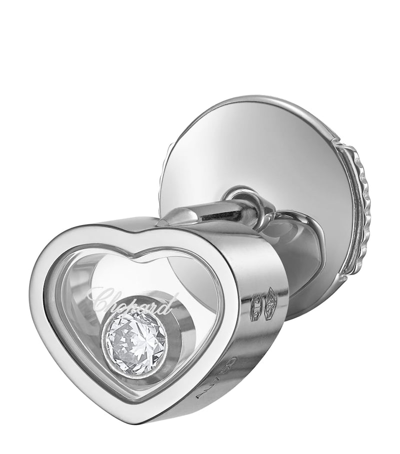 Chopard white gold diamond My Happy Hearts single earring, imported from the UK