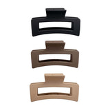Brushworks classic claw clips 3 pack black brown, UK version