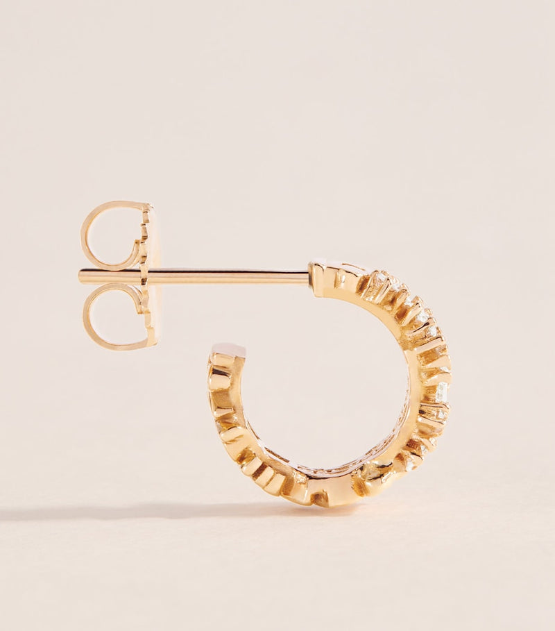 Suzanne Kalan rose gold diamond hoops - British product