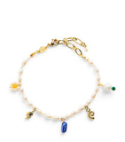 Anni Lu gold-plated beaded bracelet 16.5cm, UK version