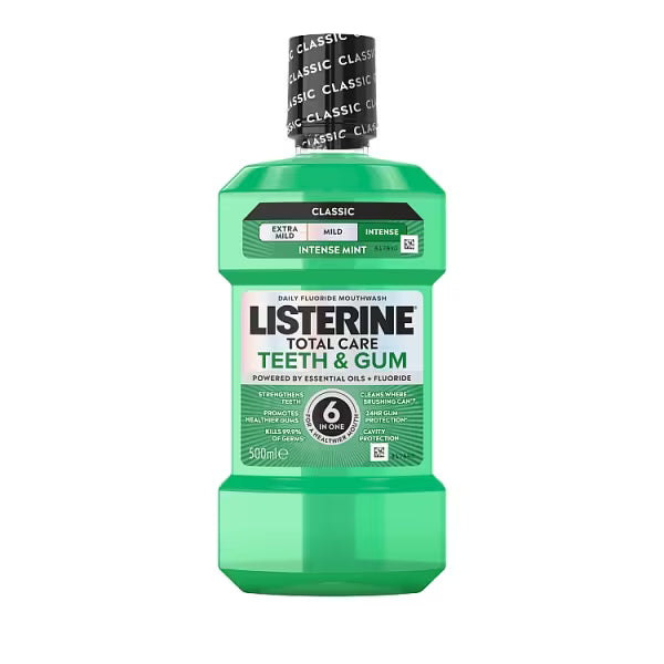 Listerine Teeth And Gum Mouthwash 500ml, UK version