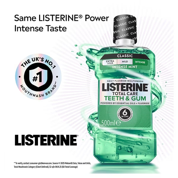 Listerine Teeth And Gum Mouthwash 500ml, UK version