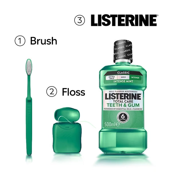 Listerine Teeth And Gum Mouthwash 500ml, UK version