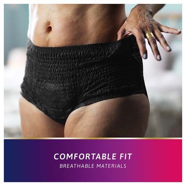 TENA  Silhouette Plus Black Incontinence Pants Size Medium 9 pack GOODS Superdrug