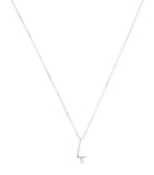 Persée alphabet necklace with floating diamond (British brand)