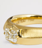 Jade Trau yellow gold diamond Frankie Vanguard ring 6mm - British product