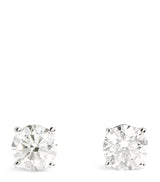 Harrods Harrods White Gold and Diamond Stud Earrings (1.50ct)- Buy online at McGrocer