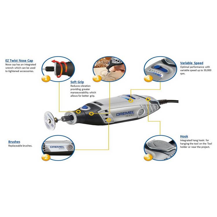 Dremel 3000-15 multi-tool kit - British product