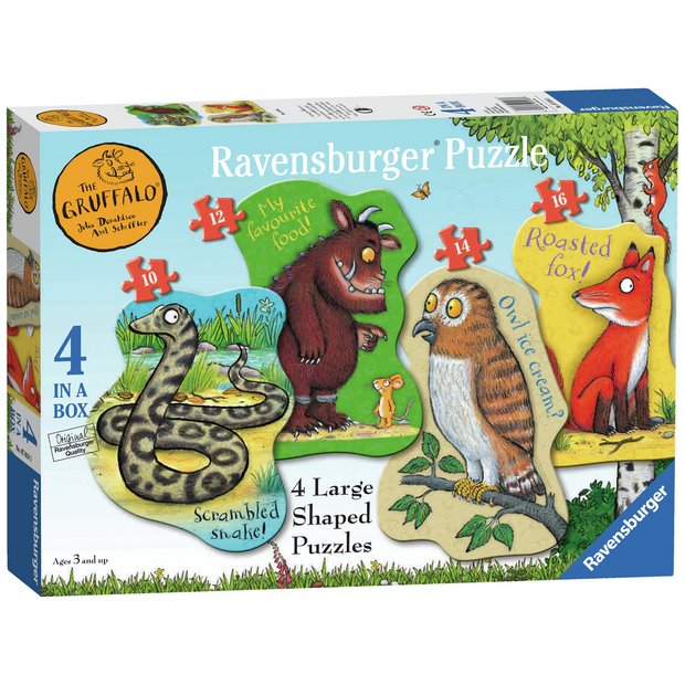 Ravensburger Gruffalo puzzle set with four shaped puzzles - British product