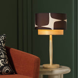 Habitat Lohko table lamp black ash wood - British product