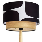 Habitat Lohko table lamp black ash wood - British product