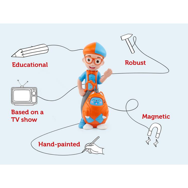 tonies Blippi audio character, imported from the UK
