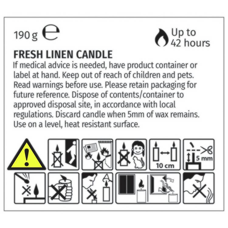 Wax Lyrical Fresh Linen candle, UK version
