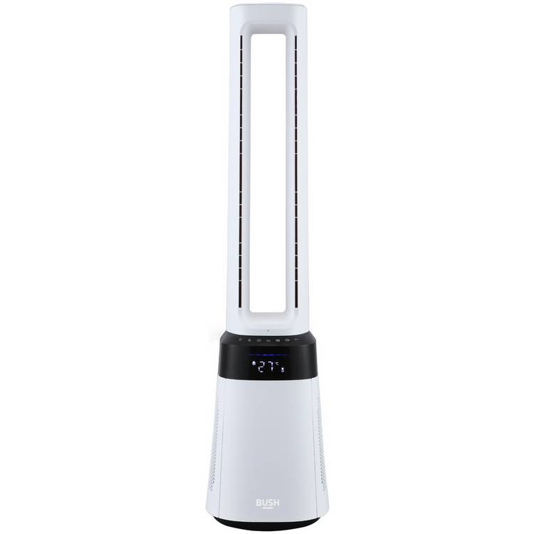 Bush bladeless 2-in-1 fan air purifier black white (British brand)