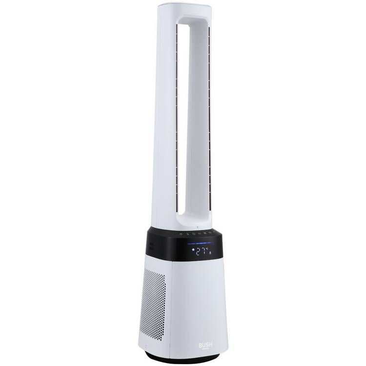 Bush bladeless 2-in-1 fan air purifier black white (British brand)